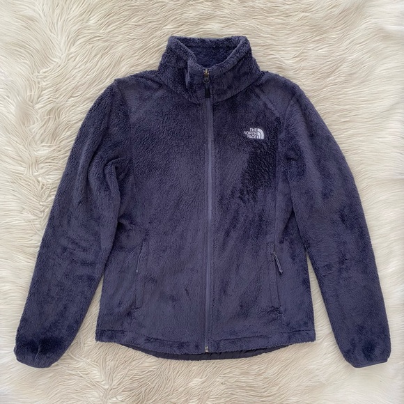 The North Face Dark Purple Fuzzy Fleece High Neck Osito 2 Jacket Full Zip Coat - Picture 2 of 10